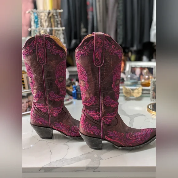 Old Gringo Dulce Calavera Skull Boots 7B - Picture 5 of 8